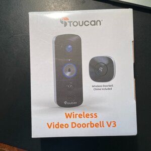 TOUCAN WIRELESS VIDEO DOORBELL V3 INCLUDES WIRELESS DOORBELL CHIME